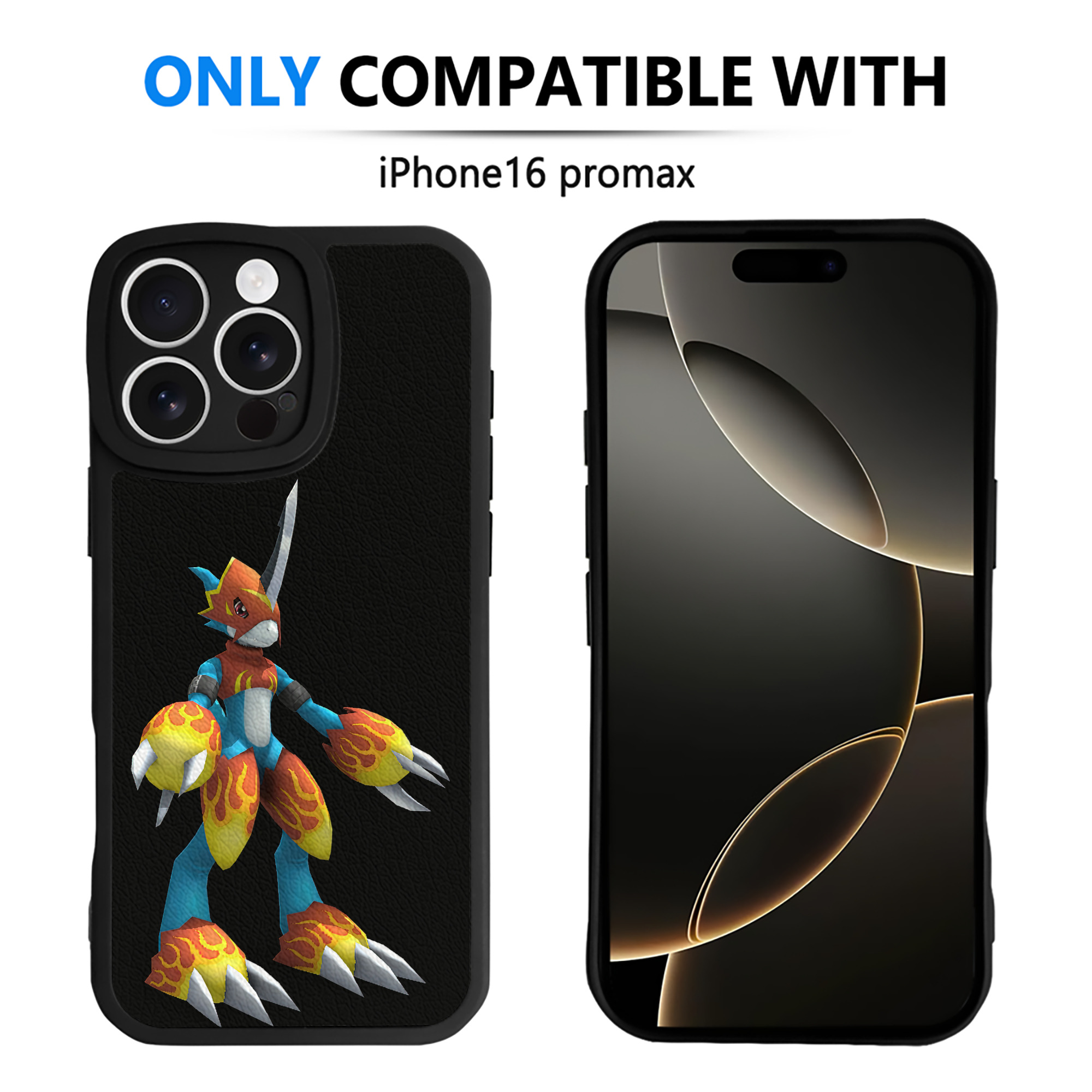 （画像用） Digimon デジタルモンスター/デジモン 【iPhone 16シリーズ対応】シリコンスマホケース（レザー調） 材質：シリコン